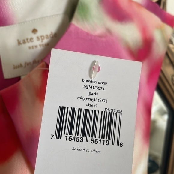 NWT Kate Spade WATERCOLOR Bowden Dress SIZE 6 $398 new with tags NWT - Picture 13 of 16